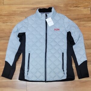 Trimark Size SMALL Women's Quilted Gray and Black Jacket NEW